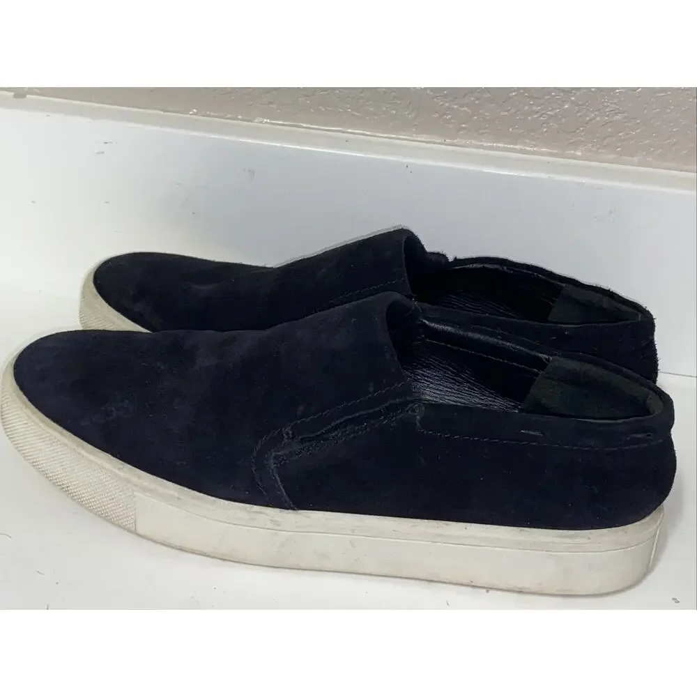 VINCE Slip On Black Leather‎ Mens Shoes Size 9M UK 40 Casual Dress